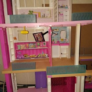 Barbie Pink Dollhouse Playset with Aqua Accents